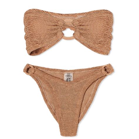 Hunza G Gloria Bikini Metallic Cocoa END US