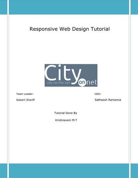 Responsive Design Tutorial Pdf Freelopte