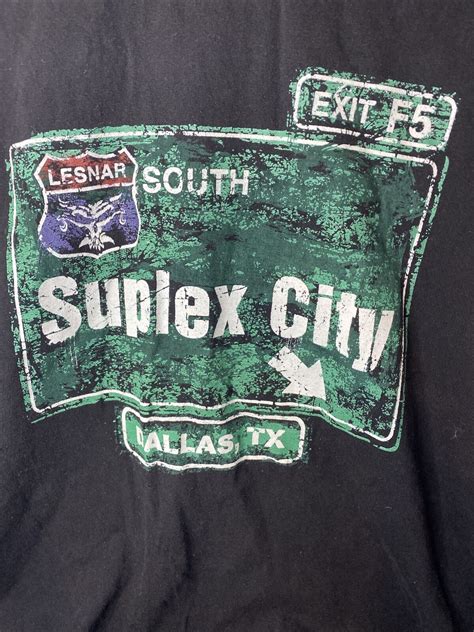 WWE Brock Lesnar Suplex City Shirt Mens Large Double … - Gem