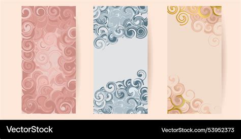 Nude Tan Fluid Swirl Hintergrundsatz Mit Golden Vektorbild