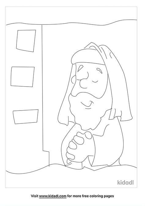 Pharisee And Tax Collector Coloring Sketch Coloring Page