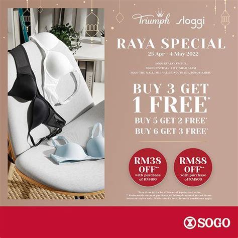 Sogo Triumph Sloggi Raya Sale Apr May