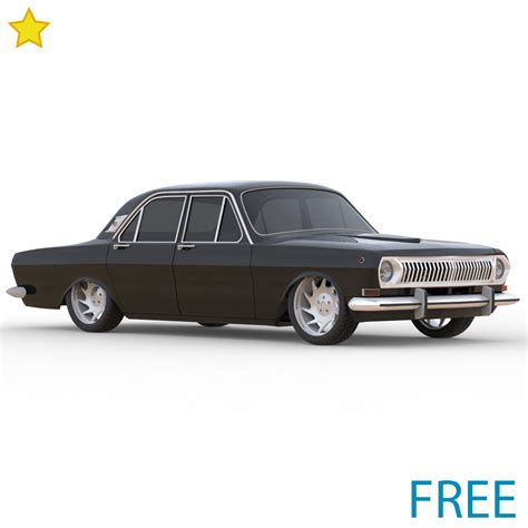 Газ 24 Волга 3d модель - Rendercar скачать бесплатно