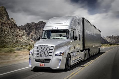 Freightliner Inspiration Truck Front Three Quarter In Motion Press Image