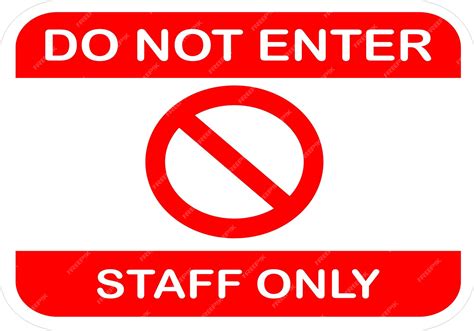 Premium Vector | Staff only sign