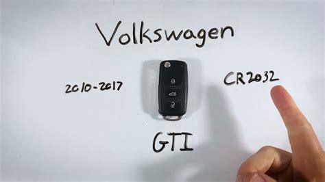 Volkswagen Gti Key Fob Battery Replacement Youtube