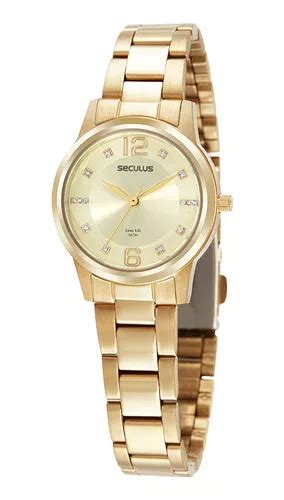 Reloj Seculus Gold Cristais Lpsvda Para Mujer Mercadolibre