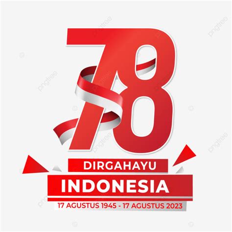 Gambar Logo Rasmi Peringatan 78 Tahun Kemerdekaan Indonesia Pada Tahun 2023 Vektor Pondok 78 Ri