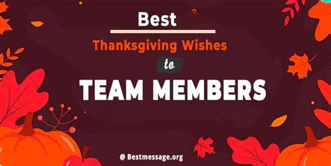 20 Best Thanksgiving Wishes Message to Team Members