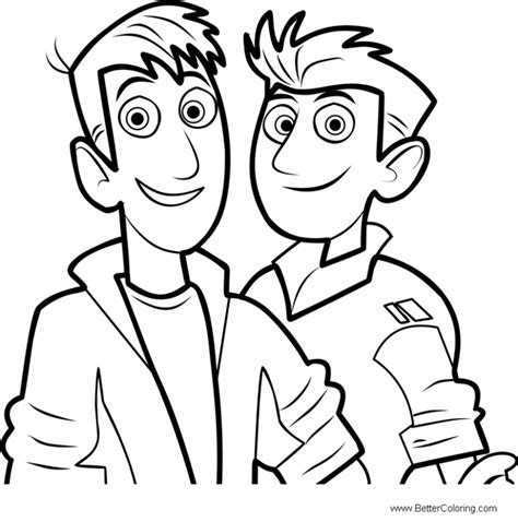 Zach and Donita from Wild Kratts Coloring Pages - Free Printable ...