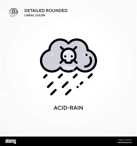 Acid Rain Vector Icon Modern Vector Illustration Concepts Easy To