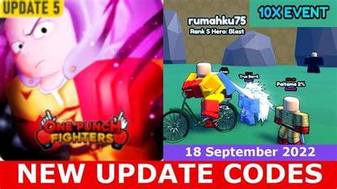 New Update CODES One Punch Fighters ROBLOX 18 September 2022 YouTube