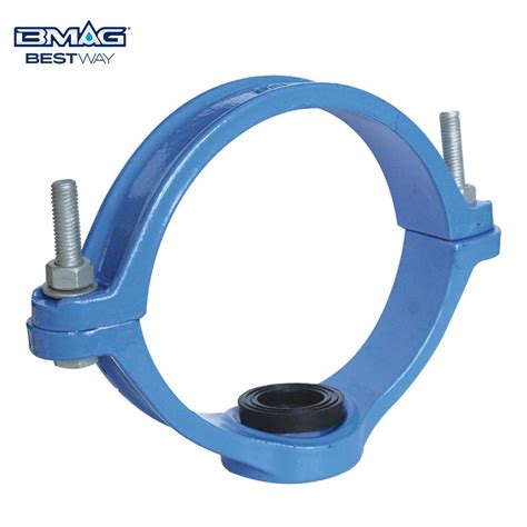 Bmag Ductile Iron Di Ac Pipe Saddle Clamp For Pvc Pipe Pe Pipe