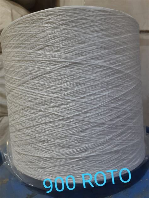 Raw White Roto Polyester Yarn For Bottom Stitching Of Woven Bags At Rs