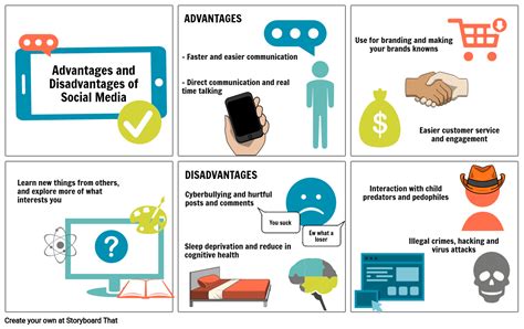 Advantages And Disadvantages Of Social Media Storyboard