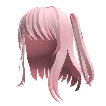 One Sided Ponytail Pink Hair S Code Price RblxTrade