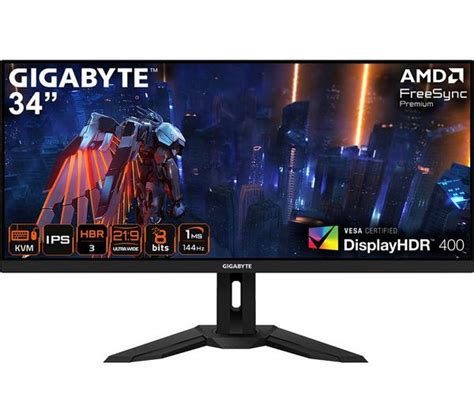 Buy GIGABYTE M34WQ Wide Quad HD 34" IPS LCD Gaming Monitor - Black | Currys