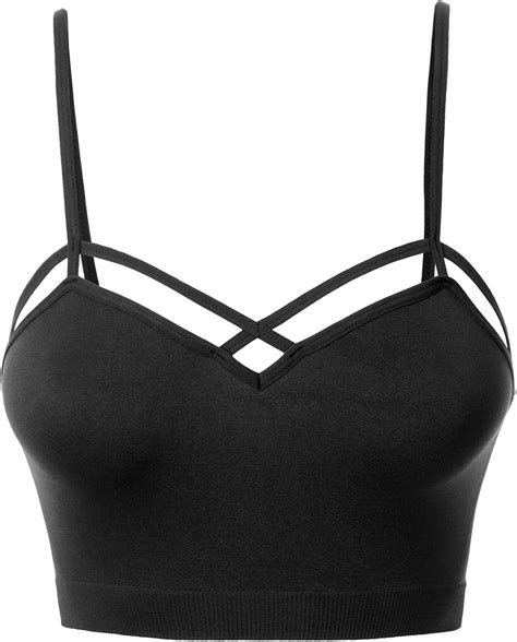 Le3no Womens Plus Size Stretchy Seamless Cut Out Spaghetti Strap