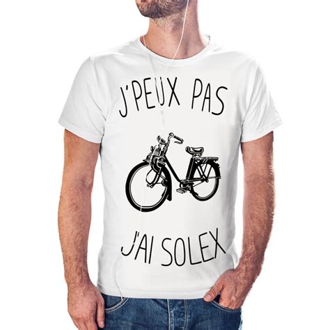 T shirt j peux pas j ai pas j ai solex cadeau homme vélo Taille S