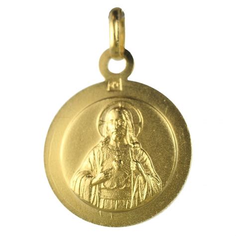 Médaille Scapulaire Notre Dame du Mont Carmel en Plaqué Or