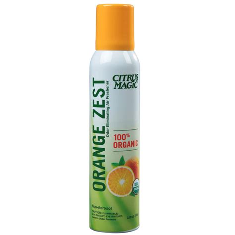 Citrus Magic Organic Natural Odor Eliminating Air Freshener Spray Orange Zest