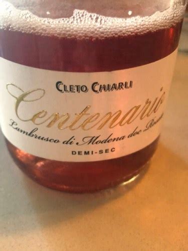 Cleto Chiarli Centenario Lambrusco Di Modena Doc Rosato Demi Sec