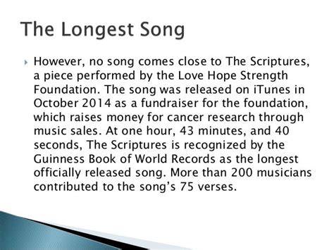 The Longest Song Ever Recorded