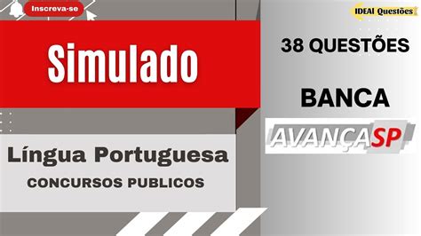 SIMULADO 38 QUESTÕES DE LÍNGUA PORTUGUESA PARA CONCURSO PÚBLICO BANCA