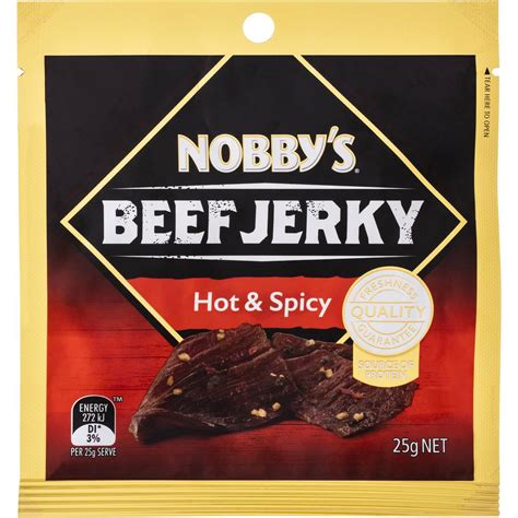 Nobby S Beef Jerky Hot Spicy 25g Woolworths