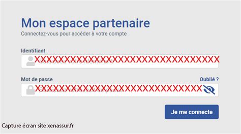 Xenassur espace partenaire : Connexion à mon compte en ligne 
