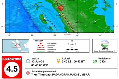 Padang Panjang Diguncang Gempa Magnitudo 4 5 Di Penghujung Juni Riau Pos