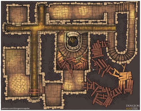 Battlemap Sewer Dungeon Rfantasymaps