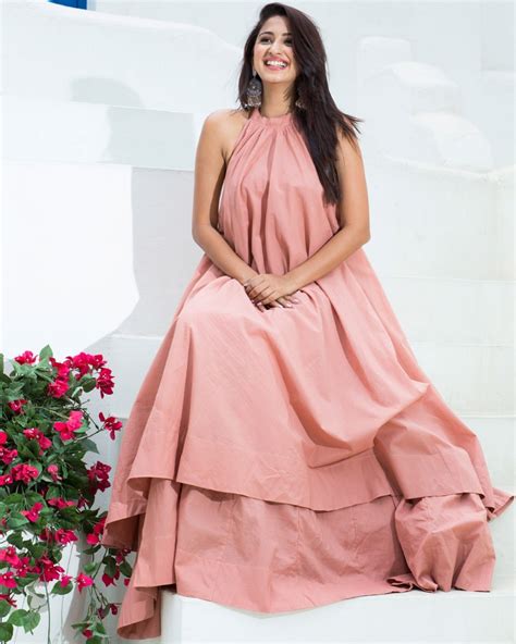 Blush Pink Halter Neck Maxi By Ambraee The Secret Label