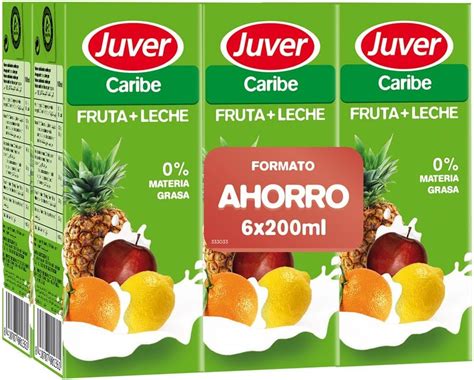 Zumo Caribe Fruta Leche Juver X Ml Amazon Fr Epicerie