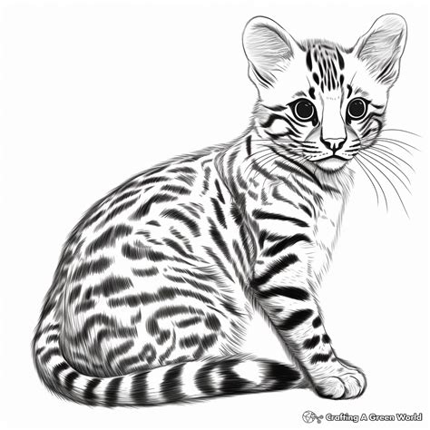 Coloring Bengal Cats Pages Cat Katzen Colouring Ausmalen Zum