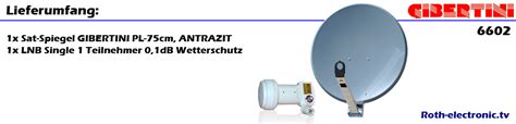 Sat Spiegel Sch Ssel Gibertini Cm Alu Mit Single Lnb Db Full Hd