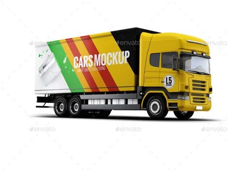 35+ Truck Mockup PSD For Trucks Branding - Free Download