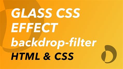 Glass Effects With Css Only Html And Css Youtube