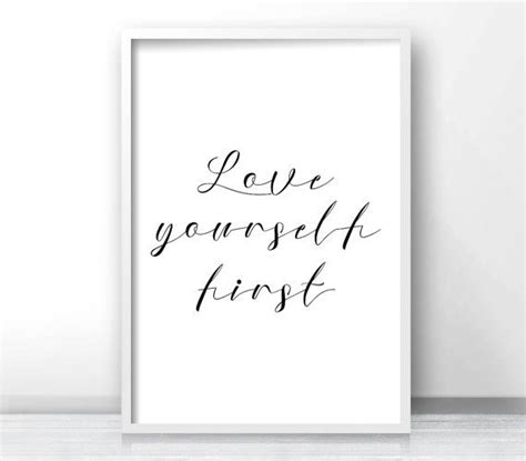 Love Yourself First Wall Art Print Digital Download Art - Etsy ...