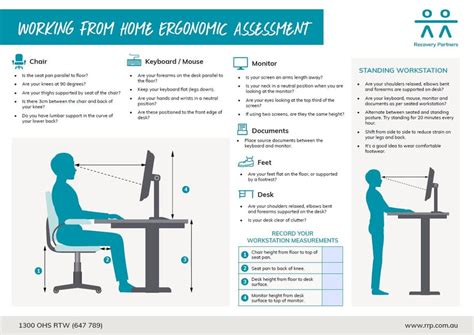 Workstation Ergonomics Diagrams And Checklist