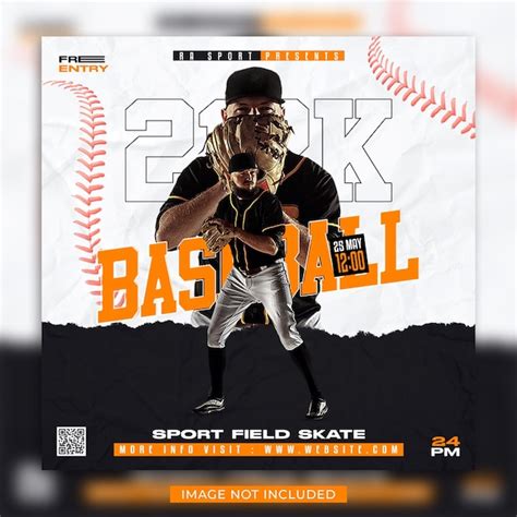 Premium Psd Baseball Match Day Flyer And Social Media Post Template