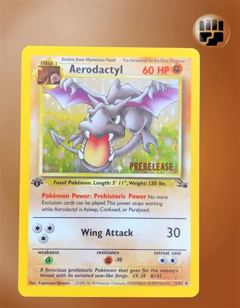 Aerodactyl Holo St Edition Prerelease Tcg Coleccionistas