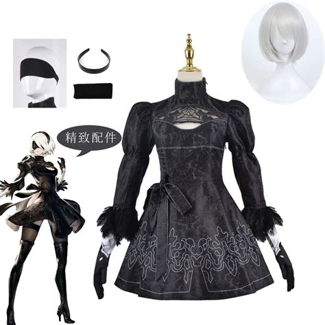 2b Dress Cosplay Costume Nier 2b Cosplay Costume Yorha 2b Cosplay Dress Cosplay Aliexpress