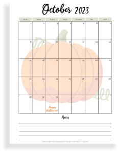 19 Free Fall Calendar Printables