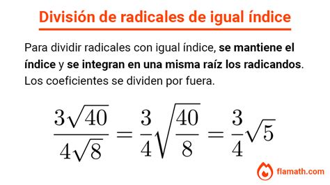 Divisi N De Radicales De Igual O Distinto Ndice