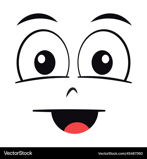 Cartoon happy grinning face Royalty Free Vector Image