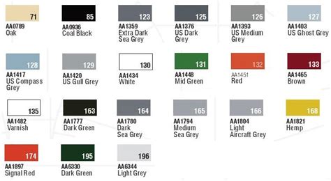 Humbrol Model Paint Color Chart