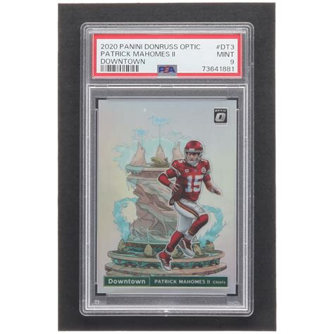 Patrick Mahomes Ii 2020 Donruss Optic Downtown 3 Psa 9 Pristine