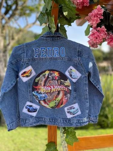 Jaqueta Jeans Infantil Menino Personalizada Hot Wheels Frete Gr Tis