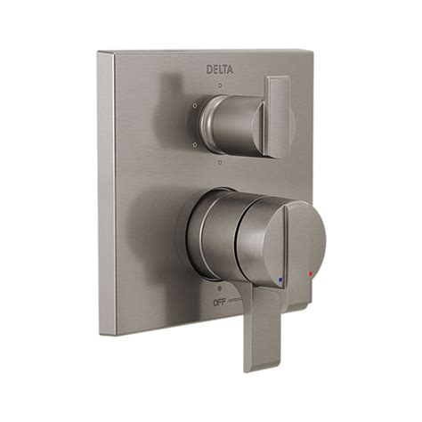 T27967 Ss Delta Angular Modern Monitor 17 Series Valve Trim With 6 Setting Integrated Diverter